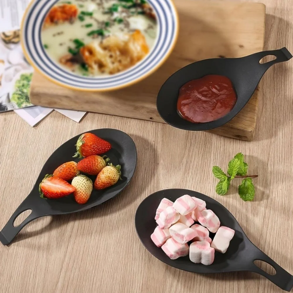 Heat-Resistant Silicone Spoon Shaped Pads and/or Fruit Plates. 5 Pcs.